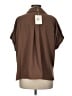 Entro 100% Polyester Brown Short Sleeve Blouse Size M - photo 2