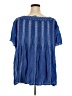Johnny Was 100% Polyester Blue Short Sleeve Blouse Size 3X - photo 2
