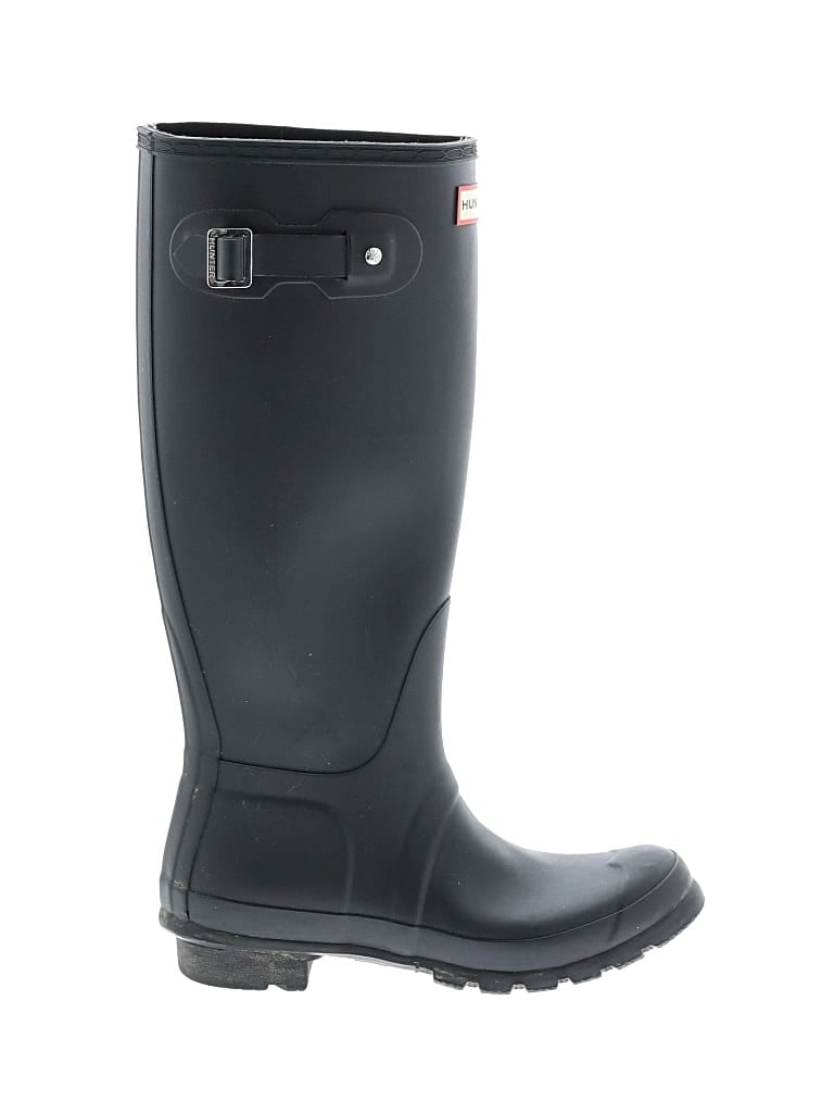 Pre-owned Hunter Rain Boots In Black