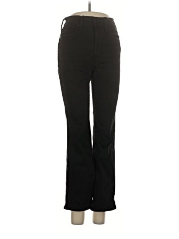 Madewell Kick Out Crop Jeans in Black Rinse Wash (view 1)