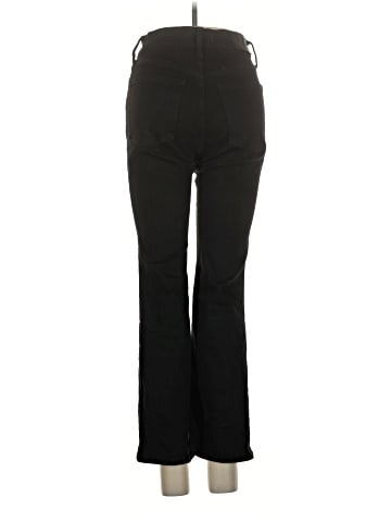 Madewell Kick Out Crop Jeans in Black Rinse Wash (view 2)