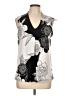 IMAN Ivory Black Sleeveless Blouse Size L - photo 1