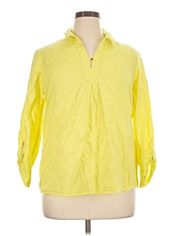 Ellen Tracy 3/4 Sleeve Button-Down Shirt (view 1)