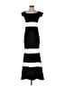 Xscape Stripes Black Casual Dress Size 2 - photo 1