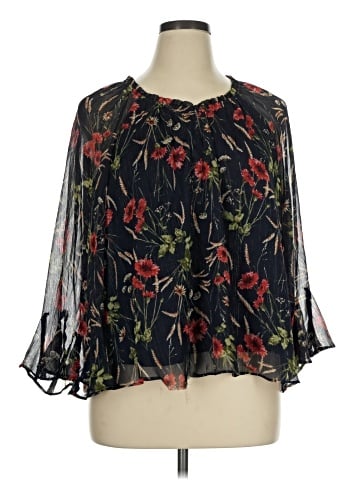 LC Lauren Conrad 3/4 Sleeve Blouse (view 1)