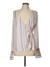 Trouve 100% Polyester Gray Long Sleeve Blouse Size L - photo 1