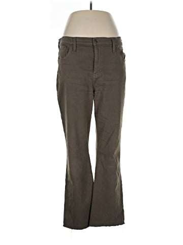 Madewell Kick Out Crop Jeans in Driftwood Brown: Raw-Hem Edition (view 1)