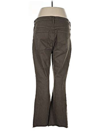 Madewell Kick Out Crop Jeans in Driftwood Brown: Raw-Hem Edition (view 2)