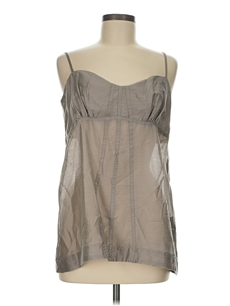 Pre-owned H&m Tank Top Gray Strapless Neckline Tops