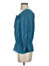 Kenar Teal 3/4 Sleeve Blouse Size S - photo 5