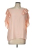 Libby Edelman 100% Polyester Pink Short Sleeve Blouse Size L - photo 1