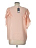 Libby Edelman 100% Polyester Pink Short Sleeve Blouse Size L - photo 2