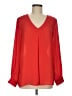 Rose + Olive 100% Polyester Red Long Sleeve Blouse Size M - photo 1