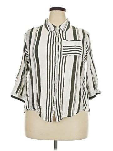 Hannah 3/4 Sleeve Button-Down Shirt (view 1)