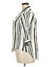 Hannah 100% Rayon Stripes Silver 3/4 Sleeve Button-Down Shirt Size 2X - photo 5