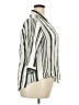 Hannah 100% Rayon Stripes Silver 3/4 Sleeve Button-Down Shirt Size 2X - photo 4