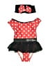 Disney Polka Dots Red One Piece Swimsuit Size 2 - photo 1