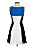 Express 100% Polyester Color Block Blue Cocktail Dress Size 0 - photo 2