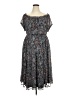 Torrid Paisley Gray Casual Dress Size 2X Plus (2) - photo 1