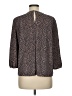 Ann Taylor 100% Polyester Graphic Black Brown 3/4 Sleeve Blouse Size M - photo 2