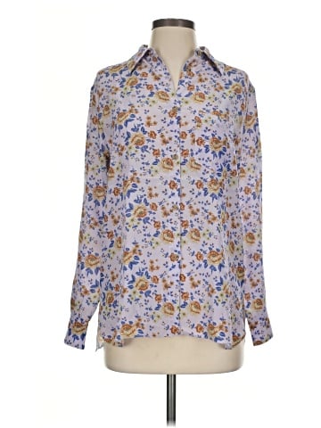 No.6 Store Long Sleeve Silk Top (view 1)