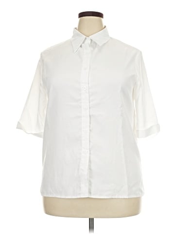 Unbranded 3/4 Sleeve Button-Down Shirt (view 1)
