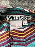 Winter Silks 100% Cotton Chevron-herringbone Teal Pullover Sweater Size M - photo 7