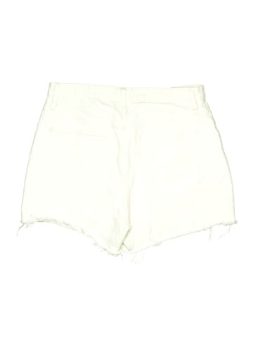Madewell Curvy High-Rise Denim Shorts in Tile White (view 2)