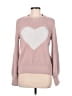 Marled by Reunited 100% Polyester Hearts Pink Pullover Sweater Size M - photo 1