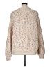 Fever 100% Polyester Graphic Polka Dots Tan White Pullover Sweater Size 1X - photo 2
