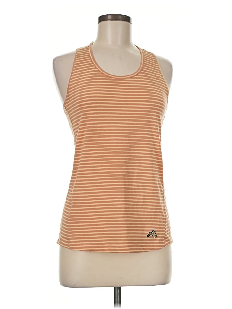 Pre-owned Tracksmith Tank Top Orange Halter Neckline Tops