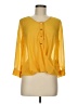 Bebe 100% Polyester Yellow 3/4 Sleeve Blouse Size M - photo 1