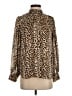 Vince Camuto 100% Polyester Animal Print Brown Long Sleeve Blouse Size XS - photo 1