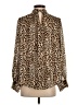 Vince Camuto 100% Polyester Animal Print Brown Long Sleeve Blouse Size XS - photo 2