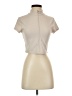 JoyLab Tan Silver Short Sleeve Turtleneck Size S - photo 1