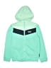 Jack Wolfskin 100% Polyester Color Block Green Zip Up Hoodie Size 140 cm / US 10 - photo 1