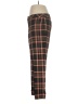Trina Turk Plaid Red Brown Casual Pants Size 6 - photo 5
