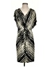 Chico's 100% Polyester Print Black Cocktail Dress Size S - photo 1