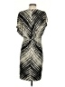 Chico's 100% Polyester Print Black Cocktail Dress Size S - photo 2