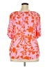 Talbots 100% Viscose Orange Short Sleeve Blouse Size 2X - photo 2