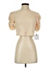 Painted Threads Gold Tan Short Sleeve Top Size S - photo 1
