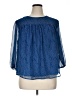 Evri 100% Polyester Blue 3/4 Sleeve Blouse Size 0X - photo 1