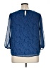 Evri 100% Polyester Blue 3/4 Sleeve Blouse Size 0X - photo 2