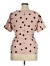 Worthington Polka Dots Pink Short Sleeve Blouse Size XL - photo 2