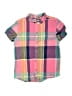 Tea 100% Cotton Plaid Pink Short Sleeve Button-Down Shirt Size 8 - photo 1