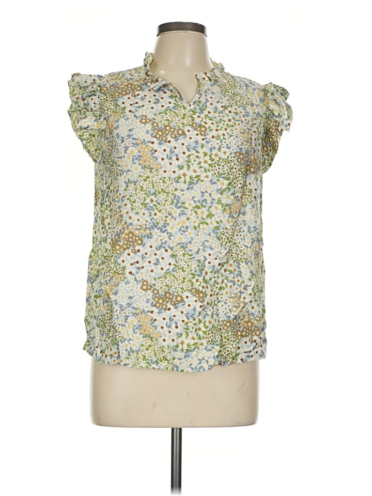 Pre-owned Les Amis Sleeveless Blouse In Green
