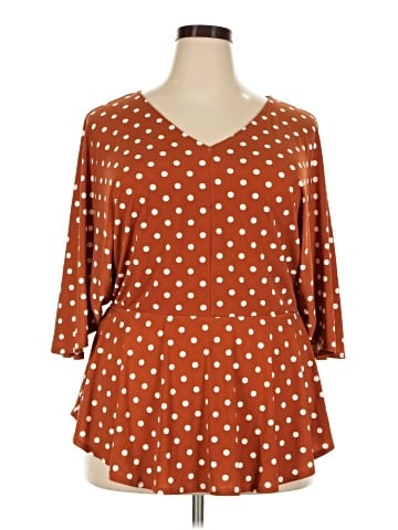 Girl with Curves 3/4 Sleeve Blouse (view 1)