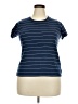 Lands' End Stripes Blue Short Sleeve T-Shirt Size 18 - photo 1