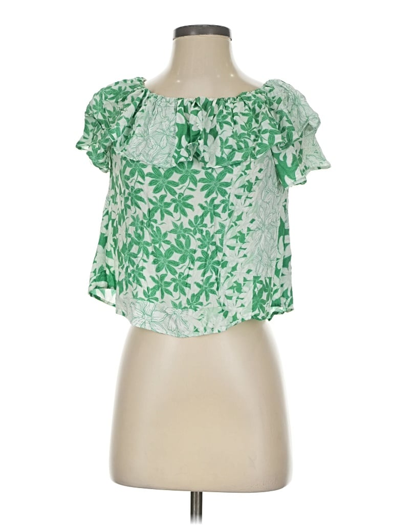 Pre-owned Desigual Short Sleeve Blouse In Green