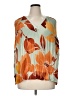 DR2 100% Polyester Orange 3/4 Sleeve Blouse Size XL - photo 1
